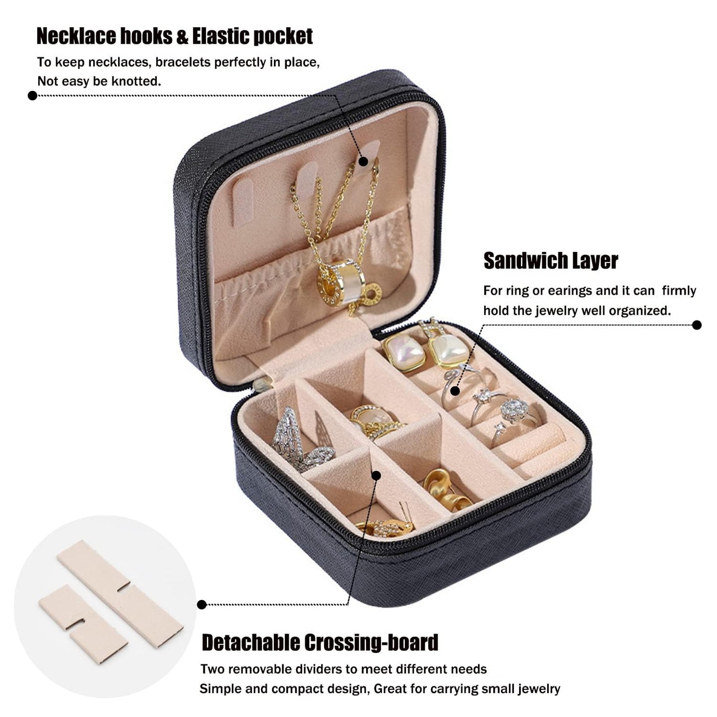 Mini Travel Jewelry Organizer Box