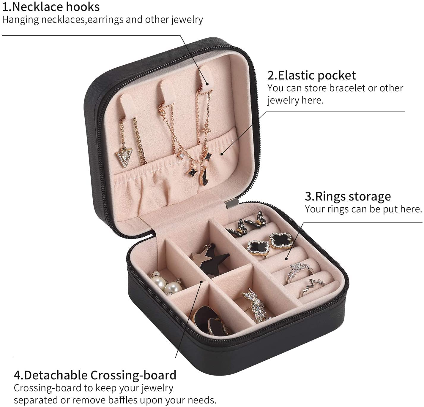 Mini Travel Jewelry Organizer Box